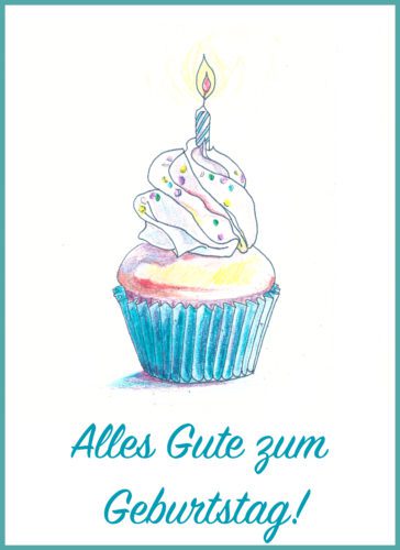 #6: Birthday Cupcake - German